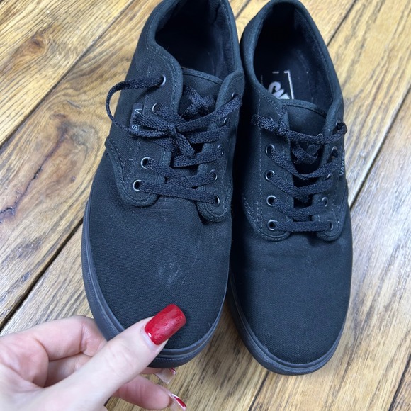 Vans Authentic Black Canvas Low Top Sneakers Women's Size 7 - Picture 7 of 8